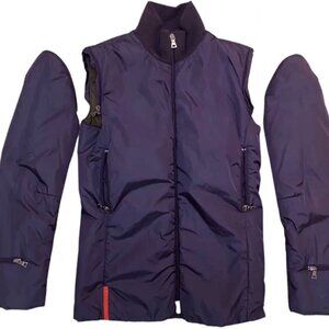 PRADA SPORT A/W 2000 Vintage Purple Nylon 2-in-1 Padded Jacket Sz IT 40 Archival